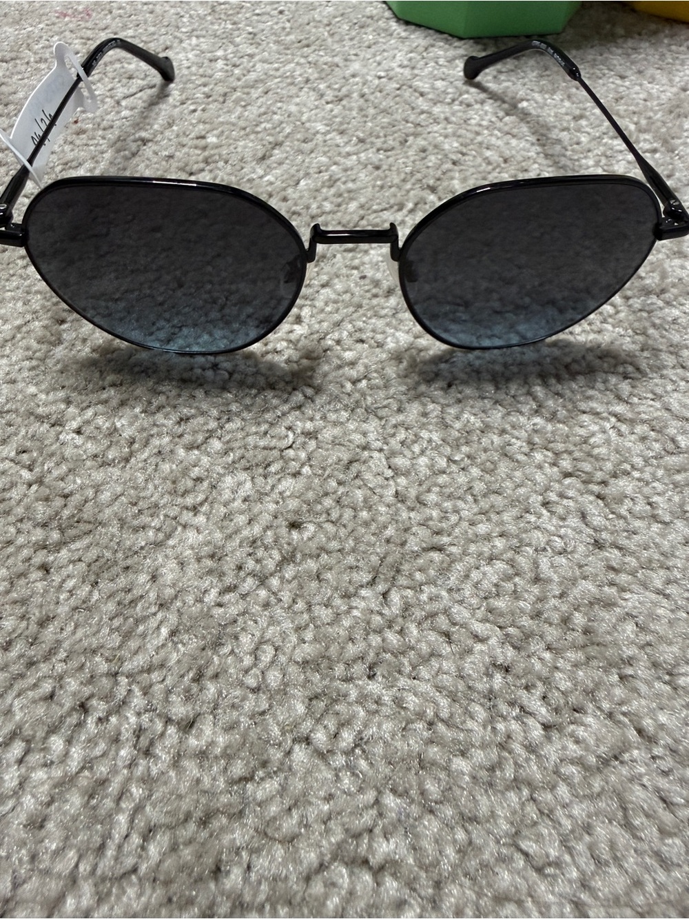 Men's Black Oval Metal Frame Sunglasses OTP (One True Pair) New